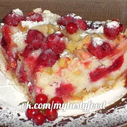 Пирог в мулльти из сухой смеси, яблок и вишни