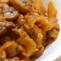 Тушёная капуста с грибами диетическая