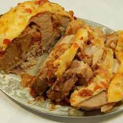 Мясо фаршированное фаршем запеченное с овощами - Info-paper