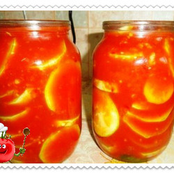 Рецепт огурцов в томатной заливке на зиму