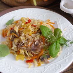 Постный плов с грибами - простой и вкусный рецепт