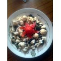 Маринованная цветная капуста  с базиликом