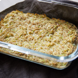 Рецепт Запеканка из кабачков с овсяными хлопьями