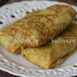 Постные блины с картофельной начинкой