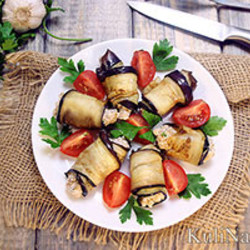 Рулетики из баклажанов с орехами по-грузински