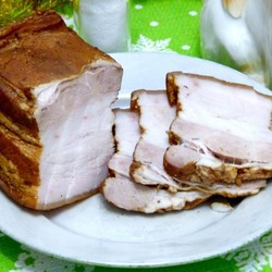 Варено-копченое сало по-домашнему