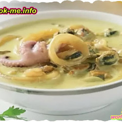 Суп с морепродуктами (креветки, осьминоги, мидии и т.д.) - Хозяюшка. Полезные советы и кулинарные рецепты