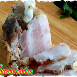 Сало запеченное в духовке с горчицей