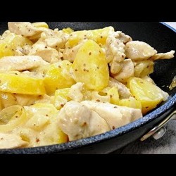 Филе куриной грудки с картоф. за 10 мин.