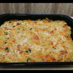 Быстрее ужина я ещё не готовила! Продукты смешала,запекла и ужин готов!!