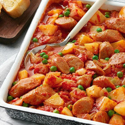 Рагу с картофелем и сосисками. Рецепт