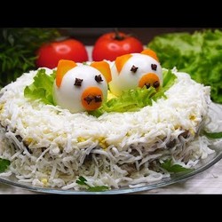 Салат "Символ года"  Потрясающе Вкусный!