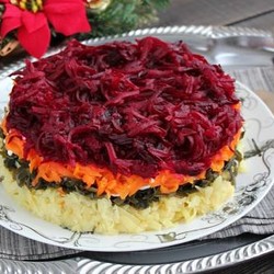 Салат “Шуба по-вегетариански” – вегетарианская версия знаменитого рецепта