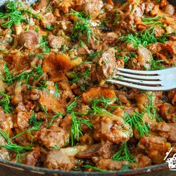 КУР. ПЕЧ. + ГРИБЫ + БЕЛОЕ ВИНО