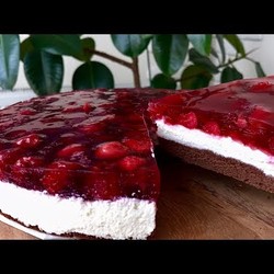 Творожный Торт с Вишневым Желе