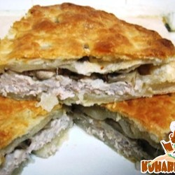 Пирог: МЯС. ФАРШ, РИС, ГРИБЫ