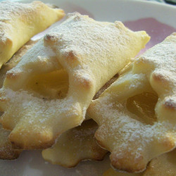 Творожное печенье "Платочки" с яблочной начинкой