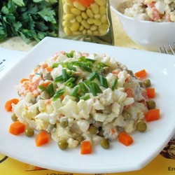 ЦВ.К, МОРКОВЬ, КУРИЦА, ГОРОХ, МАЙОНЕЗ