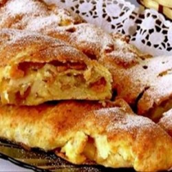 Яблочный рулет из творожного теста с самым нежным вкусом. Восхитительный десерт