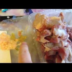 Куриные желудочки, туш. в мультиварке