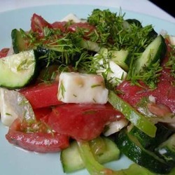 ПОМИДОРЫ, ОГУРЦЫ+БРЫНЗА