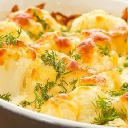 Цветная капуста под соусом Бешамель