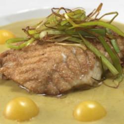 Жаренный хек в карри