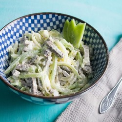 Салат из кур. ЖЕЛ. С РЕДЬКОЙ