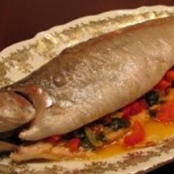 Форель в фольге со сладким перцем