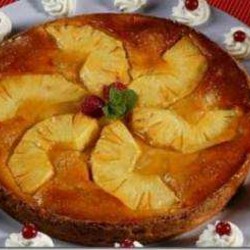 Пирог с ананасом и миндалем