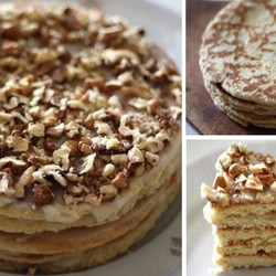 Торт с мёдом на сковороде за 30 минут