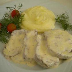 Говяжий язык в сливочном соусе