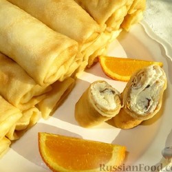 БЛИНЫ с творогом, цедрой и изюмом