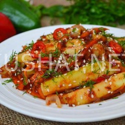 Кабачки по-китайски в кисло-сладком соусе