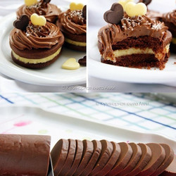 Шоколадное печенье с кокосовым кремом