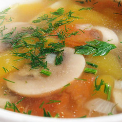 4 супа из консерв. шампиньонов