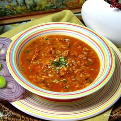 Томатный суп с рисом