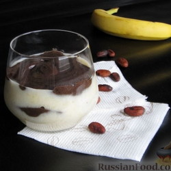 Пудинг с бананом и какао