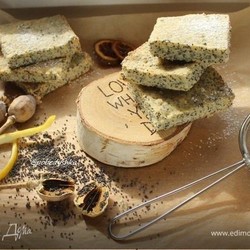 Лимонно-маковое песочное печенье