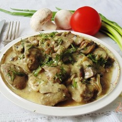 КУР. ПЕЧ. + ГРИБЫ + СЛИВКИ