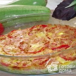ДШ - Запеканка с кабачками,фаршем и рисом
