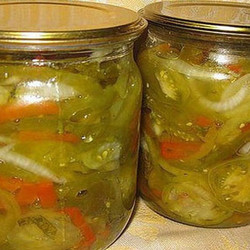 Зелёные помидоры «по-кавказски» на зиму. Вкусно и аппетитно!