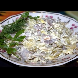 САЛАТ: Ж. + СОЛ. ОГУРЦЫ, ОБЖАР. ЛУК