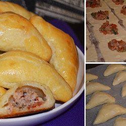 Конвертики с мясом из творожного теста. Ароматная выпечка с золотистой корочкой!
