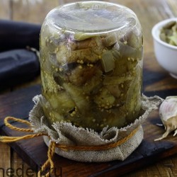 Баклажаны с грибами на зиму