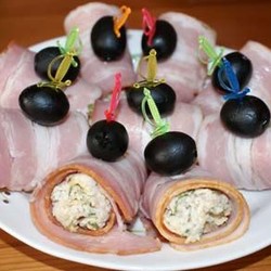 Рулетики из ветчины с начинкой