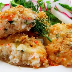Крабовые котлеты с сыром, зеленью и чесноком, пошаговый рецепт с фото