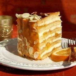 Песочный торт Апельсин с заливкой