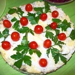 Салат слоеный с курицей