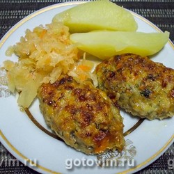 Куриные котлеты с овощами и творогом